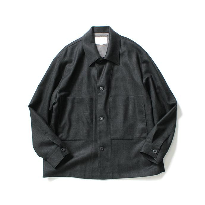154686937 STILL BY HAND / BL02204 ウール カバーオールジャケット - Charcoal 01