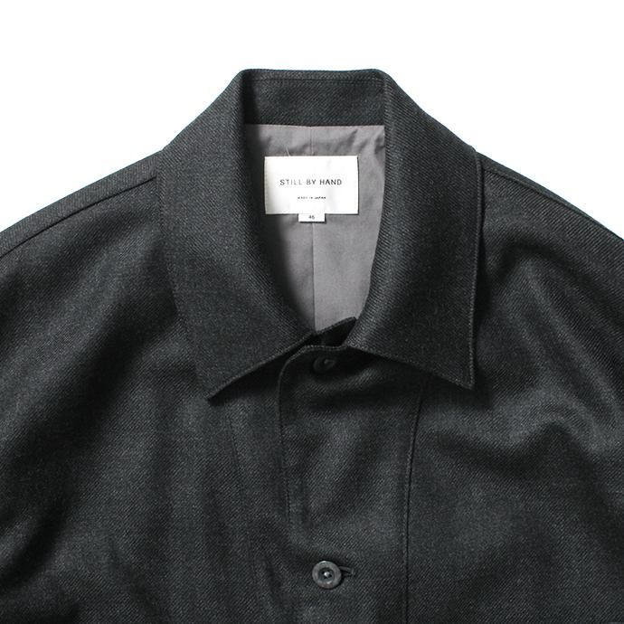 154686937 STILL BY HAND / BL02204 ウール カバーオールジャケット - Charcoal 02