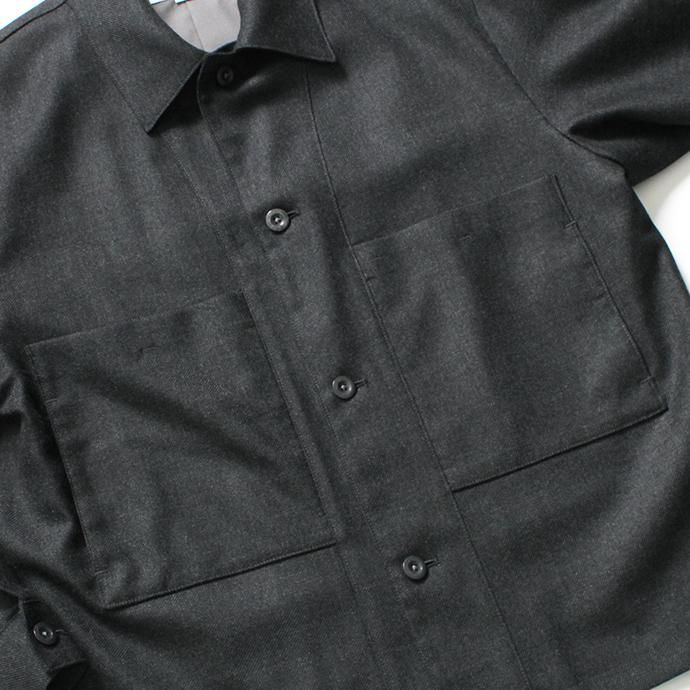 154686937 STILL BY HAND / BL02204 ウール カバーオールジャケット - Charcoal 02