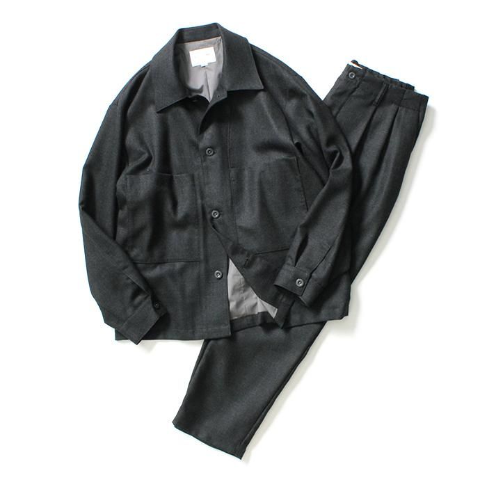 154686937 STILL BY HAND / BL02204 ウール カバーオールジャケット - Charcoal 02
