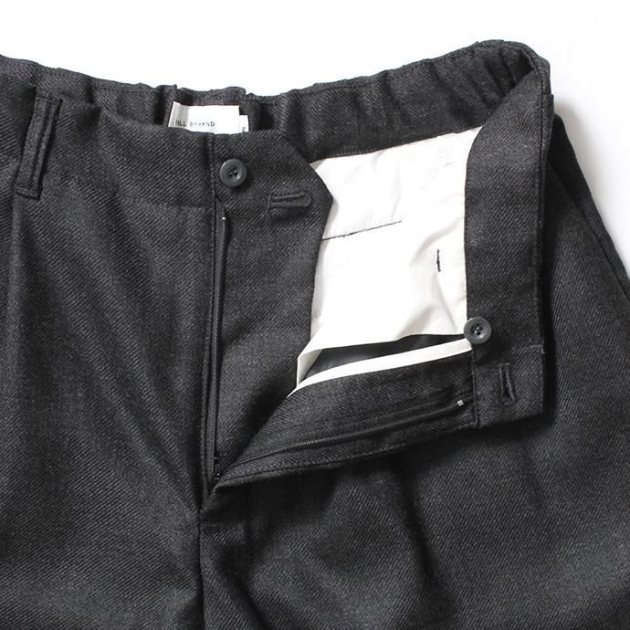 154687097 STILL BY HAND / PT03204 ウール イージースラックス - Charcoal 02