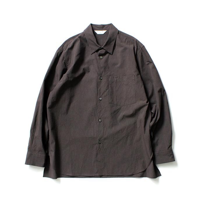 154687216 STILL BY HAND / SH04204 ブロード レギュラーカラーシャツ - Dark Brown 01