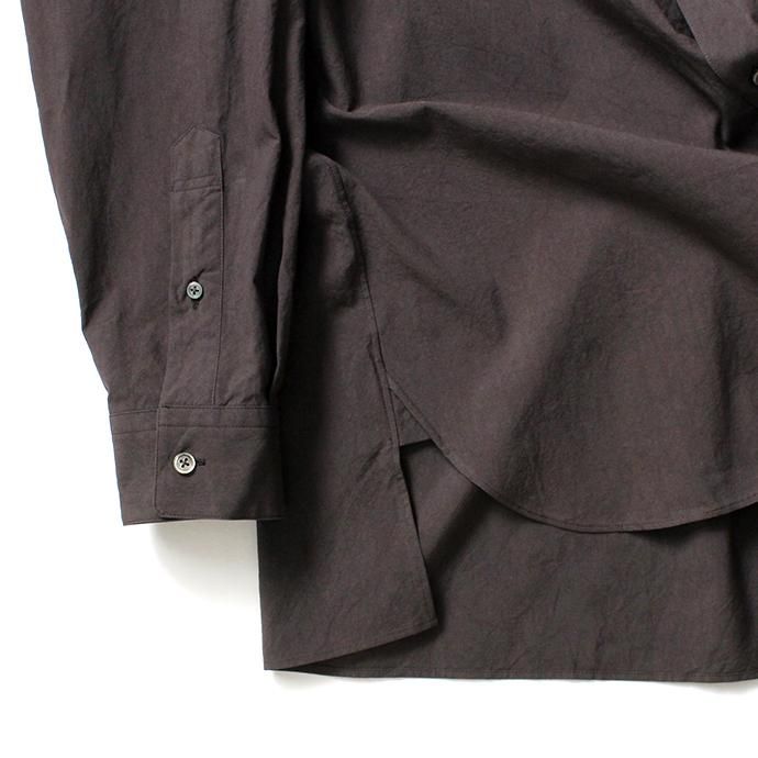 154687216 STILL BY HAND / SH04204 ブロード レギュラーカラーシャツ - Dark Brown 02