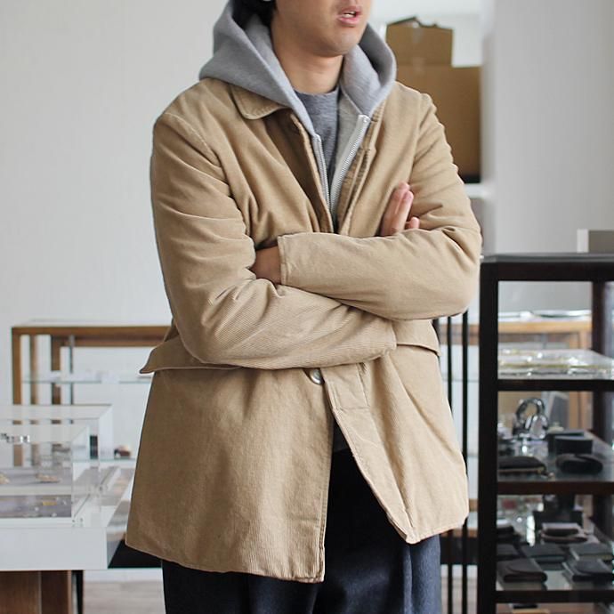 26528304 Hexico / Stand Fall Collar Short Coat / Antique Corduroy ショートコート コーデュロイ 02