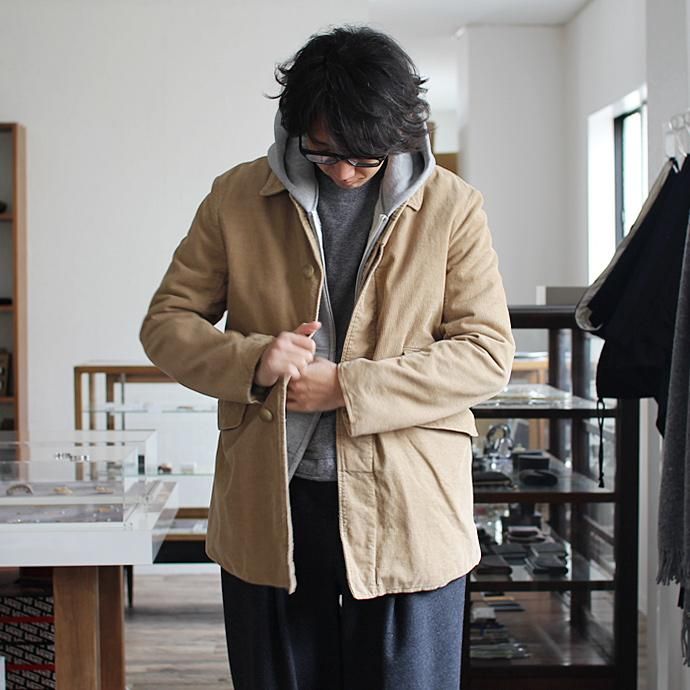 26528304 Hexico / Stand Fall Collar Short Coat / Antique Corduroy ショートコート コーデュロイ 02