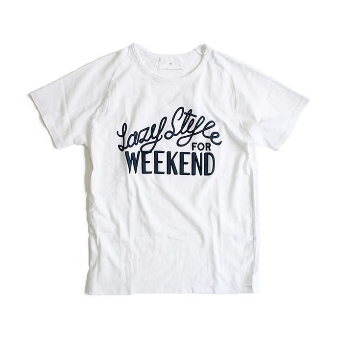 STILL BY HAND Lazy Style for Weekend プリントTシャツ - White 01