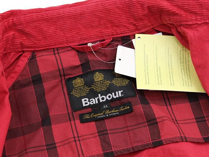 71689186 Barbour / BEDALE SL Overdyed - Red ビデイルSL オーバーダイド レッド 02