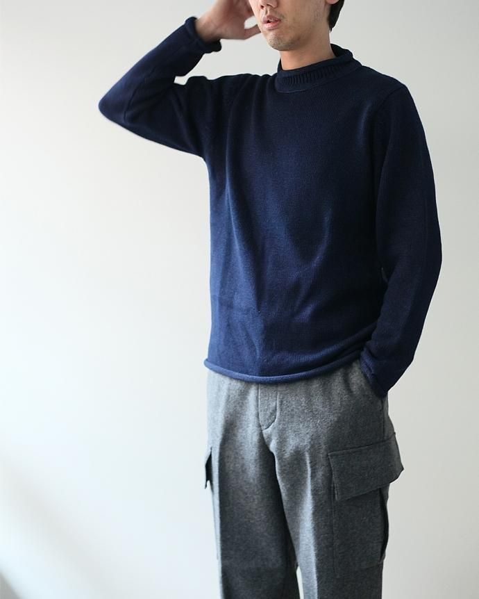 Original Blues Original Blues / Indigo Weekender ロールネックインディゴセーター - Navy 02
