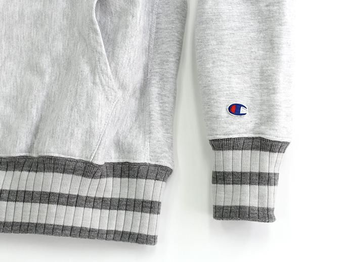 Hexico Deformer Hooded Sweat Border Rib ex. Reverse Weave - Grey<img class='new_mark_img2' src='//img.shop-pro.jp/img/new/icons47.gif' style='border:none;display:inline;margin:0px;padding:0px;width:auto;' /> 02