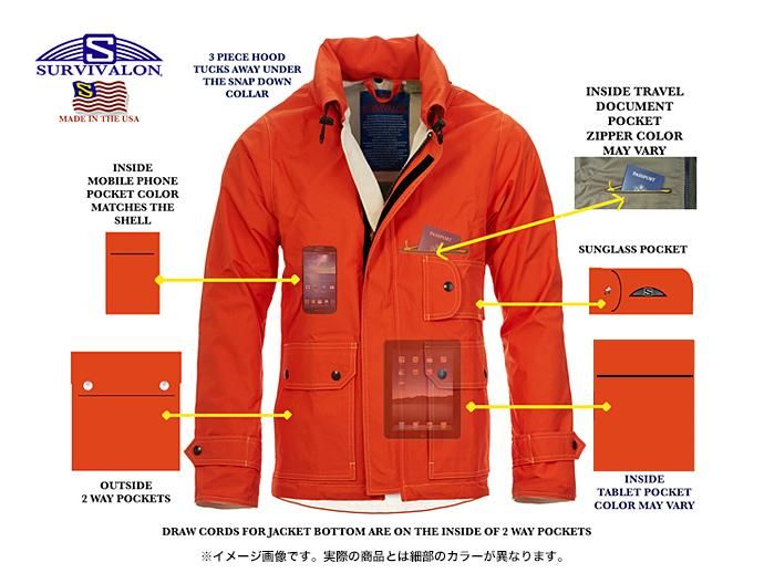 Other Brands SURVIVALON(サバイバロン) / Original Modern fit Lined Jacket - Orange 02