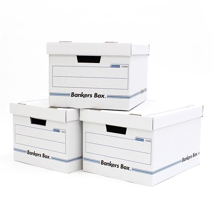 Other Brands Fellowes / バンカーズボックス ベーシックシリーズ 3個セット - ホワイト/ブルー 01