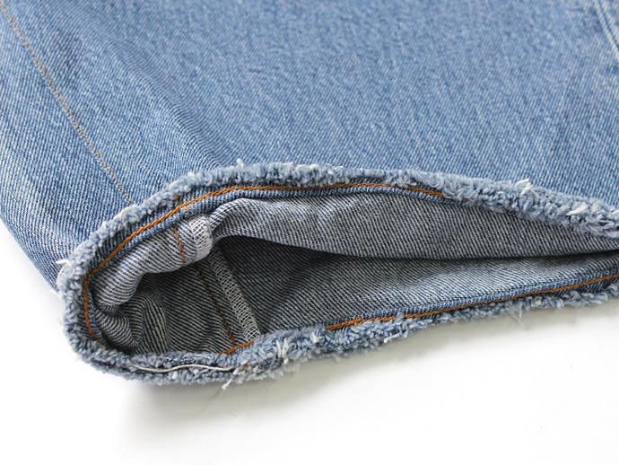 91660053 Hexico / Deformer Shorts - Left to Right 2-Tone Ex. U.S. Made 501 リメイクデニムショーツ - Blue Denim 02