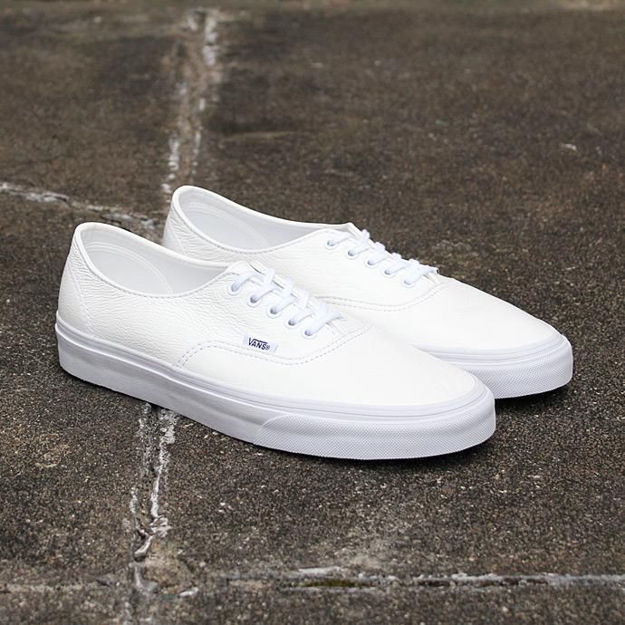 VANS Premium Leather Authentic Decon - True White プレミアムレザー オーセンティック ディーコン 01
