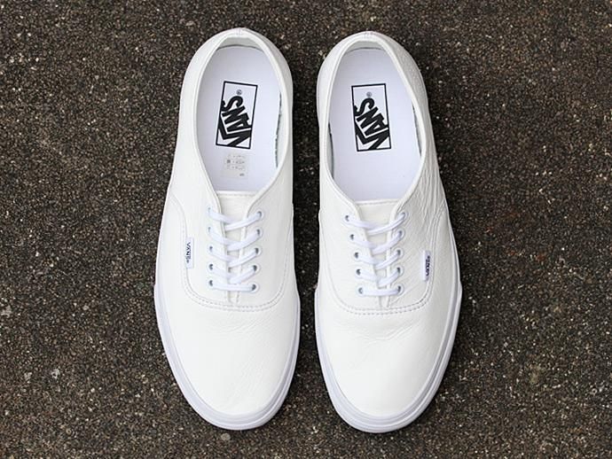 VANS Premium Leather Authentic Decon - True White プレミアムレザー オーセンティック ディーコン 02