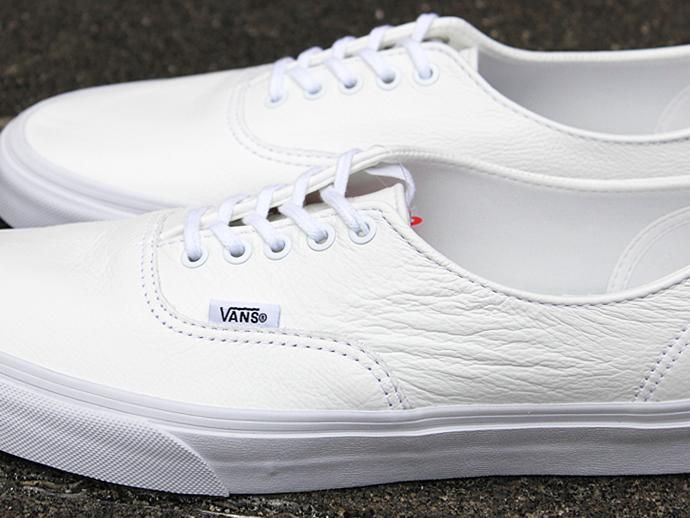 VANS Premium Leather Authentic Decon - True White プレミアムレザー オーセンティック ディーコン 02