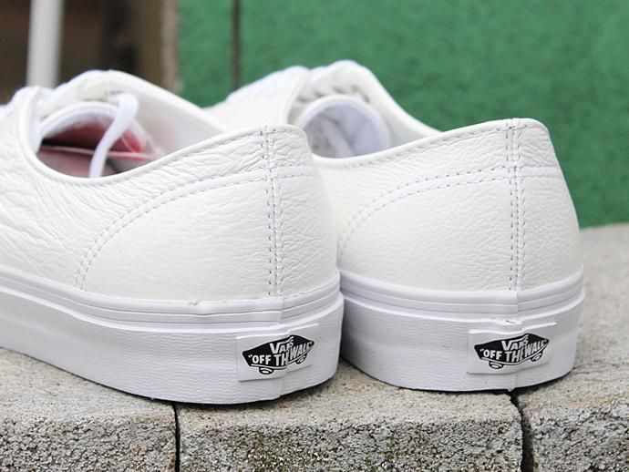 VANS Premium Leather Authentic Decon - True White プレミアムレザー オーセンティック ディーコン 02