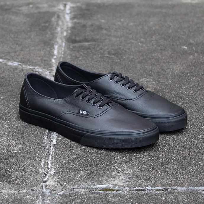 91727772 VANS / Premium Leather Authentic Decon - Black/Black 01