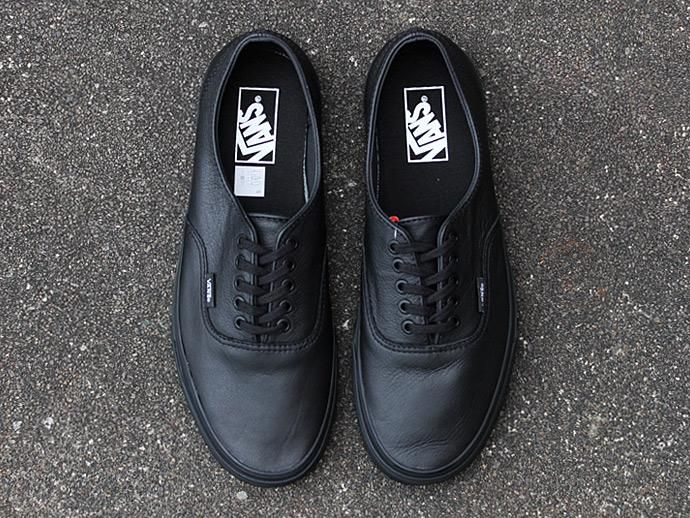 91727772 VANS / Premium Leather Authentic Decon - Black/Black 02