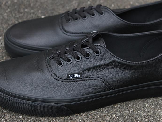 91727772 VANS / Premium Leather Authentic Decon - Black/Black 02