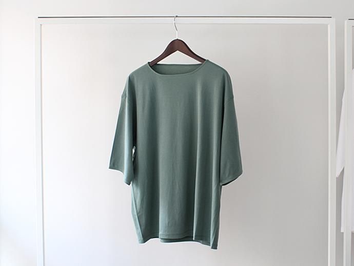 smoothday(スムースデイ) 100/1 ディオラマスムース オーバーサイズTシャツ - グリーン 1507T029-040 #2<img class='new_mark_img2' src='//img.shop-pro.jp/img/new/icons47.gif' style='border:none;display:inline;margin:0px;padding:0px;width:auto;' /> 02