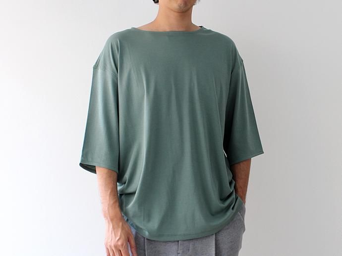 smoothday(スムースデイ) 100/1 ディオラマスムース オーバーサイズTシャツ - グリーン 1507T029-040 #2<img class='new_mark_img2' src='//img.shop-pro.jp/img/new/icons47.gif' style='border:none;display:inline;margin:0px;padding:0px;width:auto;' /> 02