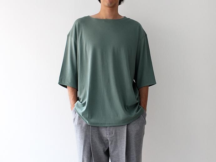 smoothday(スムースデイ) 100/1 ディオラマスムース オーバーサイズTシャツ - グリーン 1507T029-040 #2<img class='new_mark_img2' src='//img.shop-pro.jp/img/new/icons47.gif' style='border:none;display:inline;margin:0px;padding:0px;width:auto;' /> 02