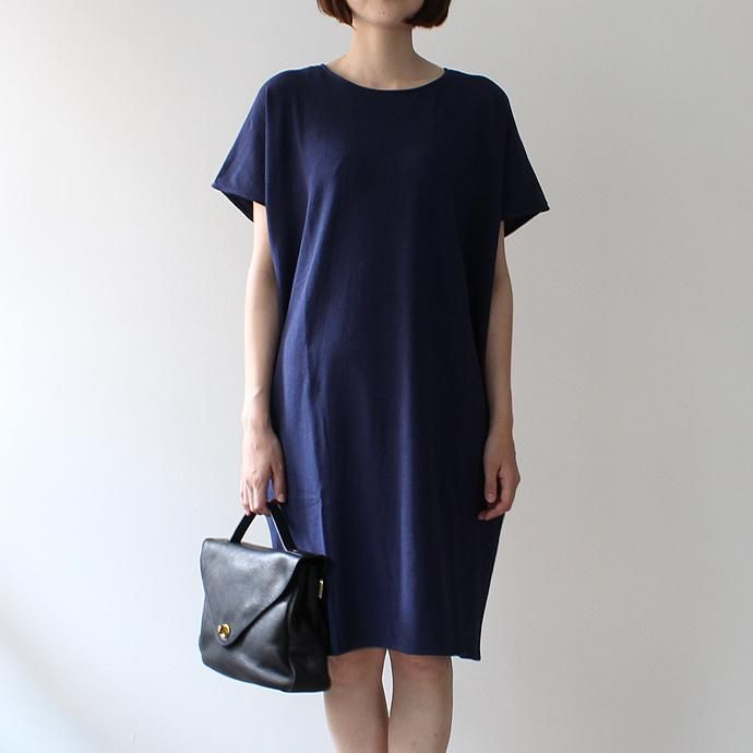 smoothday(スムースデイ) 80/1 ディオラマ鹿の子ワンピース - ネイビー 1507O005-026<img class='new_mark_img2' src='//img.shop-pro.jp/img/new/icons47.gif' style='border:none;display:inline;margin:0px;padding:0px;width:auto;' /> 01