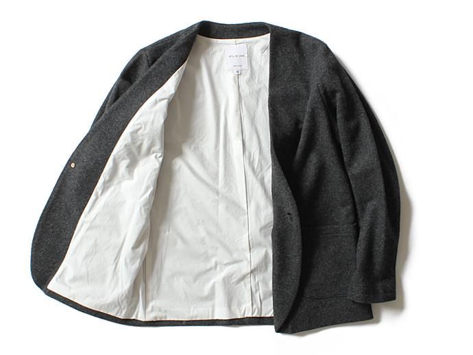 STILL BY HAND ノーカラー カットソージャケット CS0753 - チャコールグレー<img class='new_mark_img2' src='//img.shop-pro.jp/img/new/icons47.gif' style='border:none;display:inline;margin:0px;padding:0px;width:auto;' /> 02