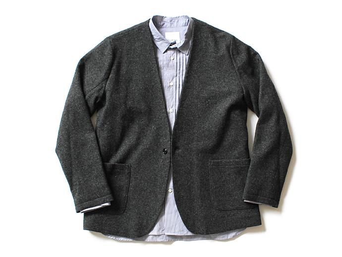 STILL BY HAND ノーカラー カットソージャケット CS0753 - チャコールグレー<img class='new_mark_img2' src='//img.shop-pro.jp/img/new/icons47.gif' style='border:none;display:inline;margin:0px;padding:0px;width:auto;' /> 02
