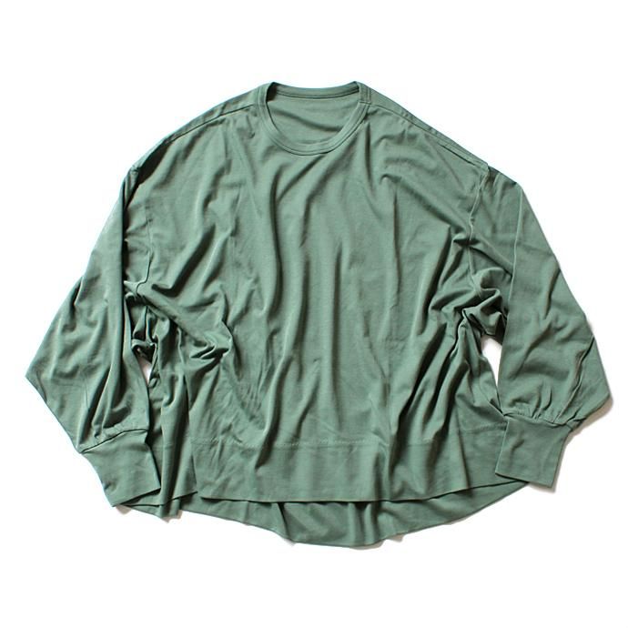 smoothday(スムースデイ) ユニセックス 100/1 ディオラマスムース ドルマンスリーブTシャツ - スモークグリーン 1507T003-040 #2<img class='new_mark_img2' src='//img.shop-pro.jp/img/new/icons47.gif' style='border:none;display:inline;margin:0px;padding:0px;width:auto;' /> 01