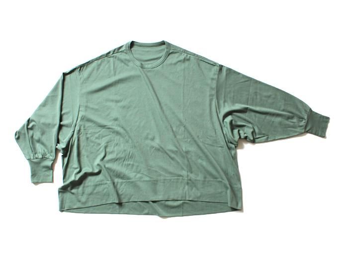 smoothday(スムースデイ) ユニセックス 100/1 ディオラマスムース ドルマンスリーブTシャツ - スモークグリーン 1507T003-040 #2<img class='new_mark_img2' src='//img.shop-pro.jp/img/new/icons47.gif' style='border:none;display:inline;margin:0px;padding:0px;width:auto;' /> 02