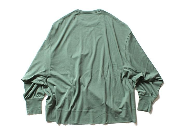 smoothday(スムースデイ) ユニセックス 100/1 ディオラマスムース ドルマンスリーブTシャツ - スモークグリーン 1507T003-040 #2<img class='new_mark_img2' src='//img.shop-pro.jp/img/new/icons47.gif' style='border:none;display:inline;margin:0px;padding:0px;width:auto;' /> 02