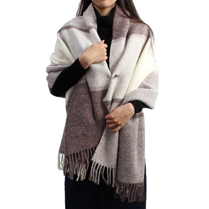 92964725 TWEEDMILL / ウール ブロックチェックブランケット - ブラウン<img class='new_mark_img2' src='//img.shop-pro.jp/img/new/icons47.gif' style='border:none;display:inline;margin:0px;padding:0px;width:auto;' /> 02