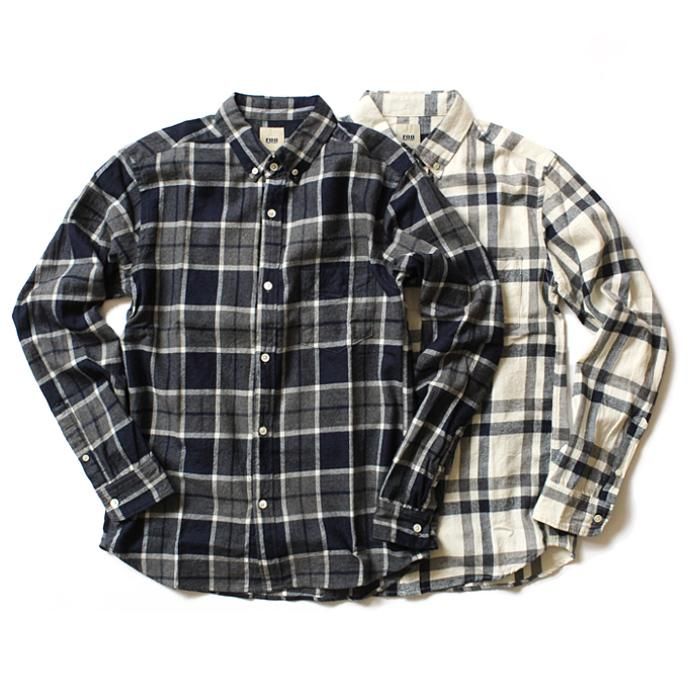 Other Brands FOB FACTORY / インディゴチェック フランネルBDシャツ F3372 全2色<img class='new_mark_img2' src='//img.shop-pro.jp/img/new/icons47.gif' style='border:none;display:inline;margin:0px;padding:0px;width:auto;' /> 01