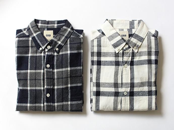 Other Brands FOB FACTORY / インディゴチェック フランネルBDシャツ F3372 全2色<img class='new_mark_img2' src='//img.shop-pro.jp/img/new/icons47.gif' style='border:none;display:inline;margin:0px;padding:0px;width:auto;' /> 02