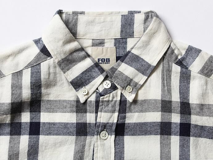 Other Brands FOB FACTORY / インディゴチェック フランネルBDシャツ F3372 全2色<img class='new_mark_img2' src='//img.shop-pro.jp/img/new/icons47.gif' style='border:none;display:inline;margin:0px;padding:0px;width:auto;' /> 02