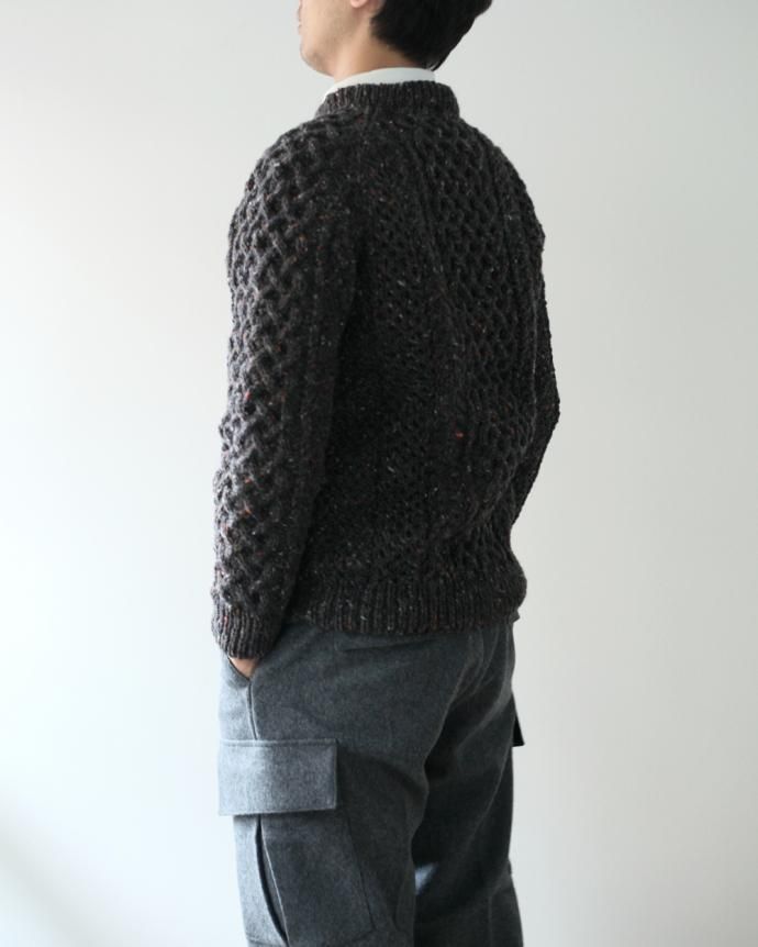 94051611 H. ROBINSON KNITTING / Hand Knitted Cable P/O ハンドニットケーブル編みプルオーバー - Blackpool 02