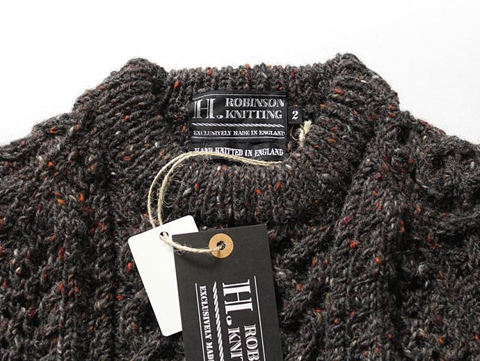 94051611 H. ROBINSON KNITTING / Hand Knitted Cable P/O ハンドニットケーブル編みプルオーバー - Blackpool 02