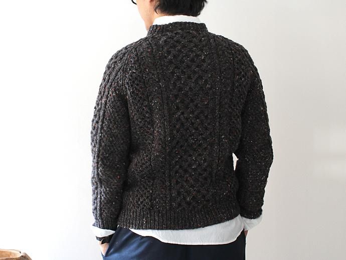94051611 H. ROBINSON KNITTING / Hand Knitted Cable P/O ハンドニットケーブル編みプルオーバー - Blackpool 02