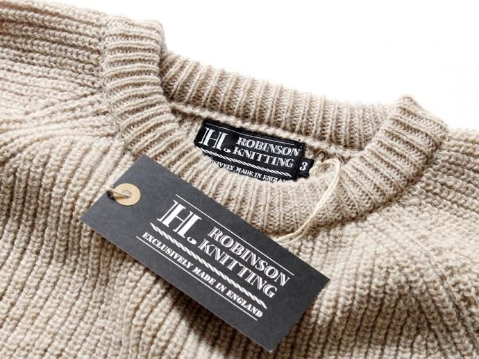 H. ROBINSON KNITTING H. ROBINSON KNITTING / Half Card. Stitch P/O 機械編みプルオーバー - Oatmeal 02