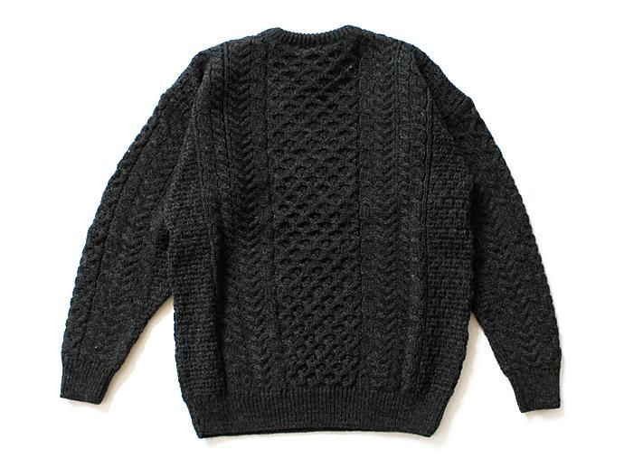 Other Brands Carraig Donn(キャレイグ・ドン)/ フィッシャーマンズクルーネックセーター A825 - チャコール<img class='new_mark_img2' src='//img.shop-pro.jp/img/new/icons47.gif' style='border:none;display:inline;margin:0px;padding:0px;width:auto;' /> 02
