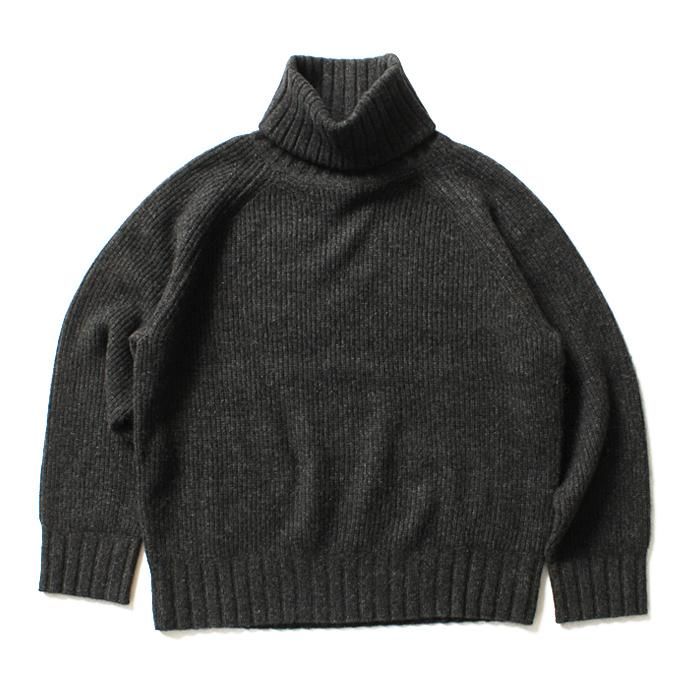 smoothday(スムースデイ) ユニセックス ヤクニット ハイネックプルオーバーセーター - チャコール 1510K001-043 #3<img class='new_mark_img2' src='//img.shop-pro.jp/img/new/icons47.gif' style='border:none;display:inline;margin:0px;padding:0px;width:auto;' /> 01