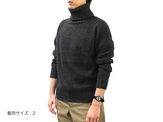 smoothday(スムースデイ) ユニセックス ヤクニット ハイネックプルオーバーセーター - チャコール 1510K001-043 #3<img class='new_mark_img2' src='//img.shop-pro.jp/img/new/icons47.gif' style='border:none;display:inline;margin:0px;padding:0px;width:auto;' /> 02
