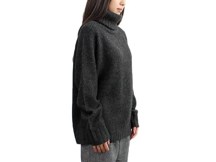 smoothday(スムースデイ) ユニセックス ヤクニット ハイネックプルオーバーセーター - チャコール 1510K001-043 #3<img class='new_mark_img2' src='//img.shop-pro.jp/img/new/icons47.gif' style='border:none;display:inline;margin:0px;padding:0px;width:auto;' /> 02
