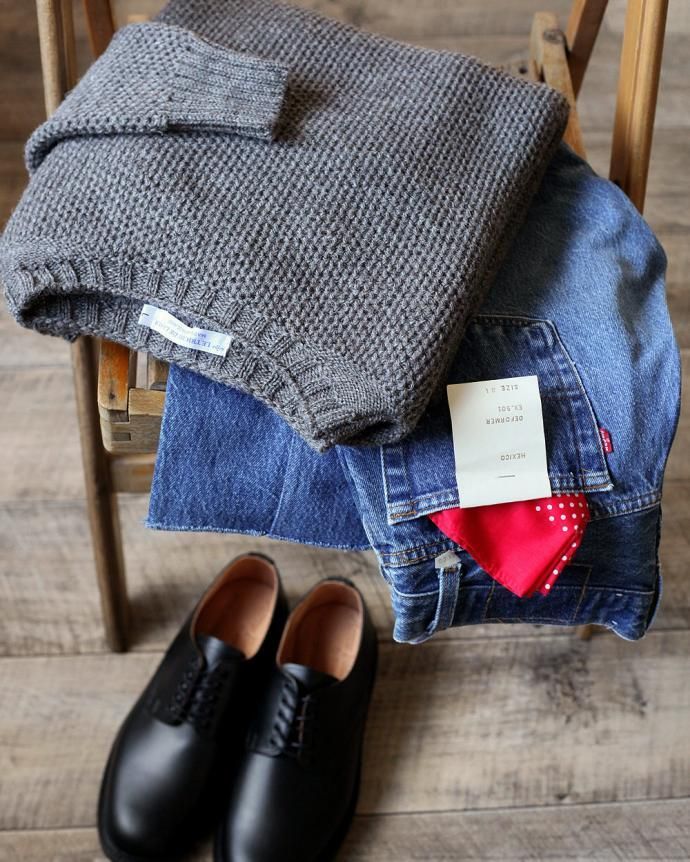 Other Brands LE TRICOT DE LA MER / GUERNSEY - Mocha ル・トリコ・ドゥ・ラ・メール ガンジーセーター モカ 02