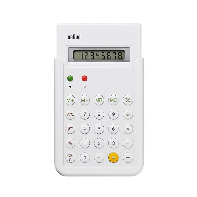 Other Brands BRAUN(ブラウン) / Calculator BNE001WH 電卓(ET55復刻版)<img class='new_mark_img2' src='//img.shop-pro.jp/img/new/icons47.gif' style='border:none;display:inline;margin:0px;padding:0px;width:auto;' /> 01