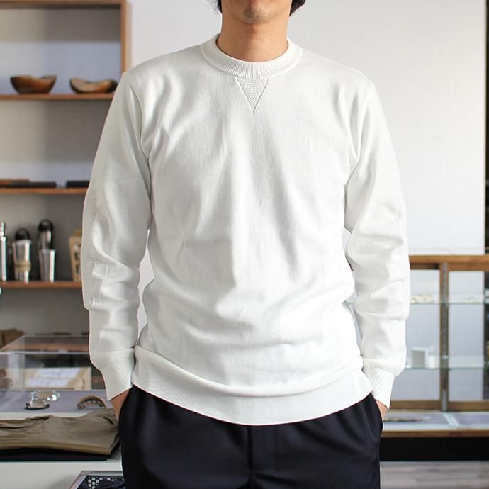 98336540 STILL BY HAND / ハイゲージニット クルーネックコットンセーター KN0261 全2色 02