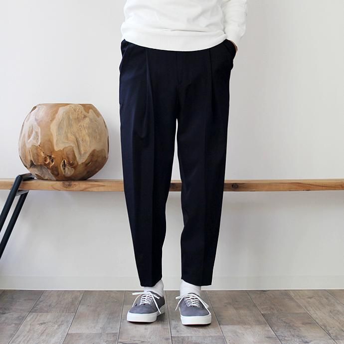 smoothday(スムースデイ) メンズ ビッグタックパンツ ウールギャバジン - ネイビー 1601P050-045 #1<img class='new_mark_img2' src='//img.shop-pro.jp/img/new/icons47.gif' style='border:none;display:inline;margin:0px;padding:0px;width:auto;' /> 02