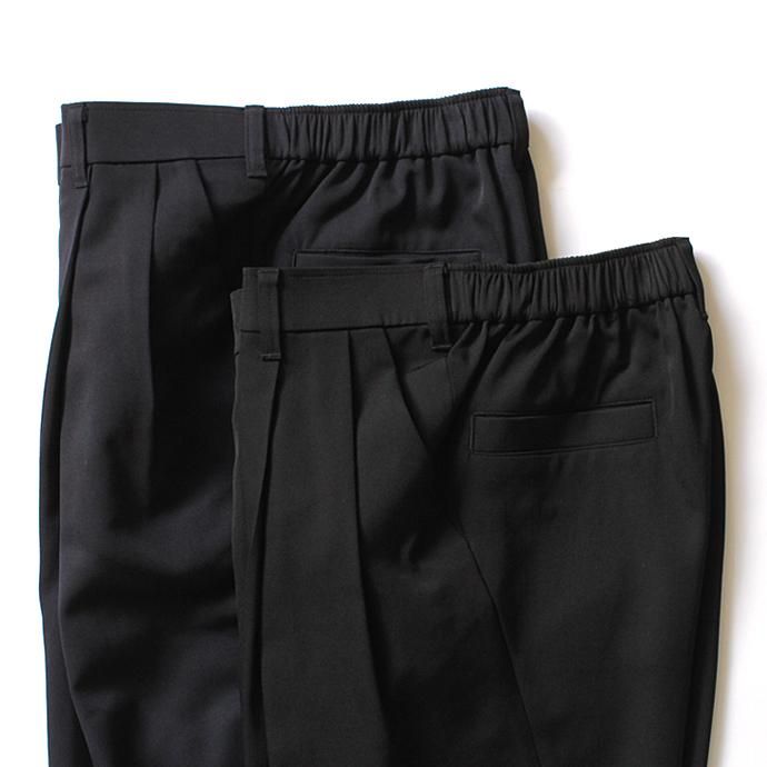 98749649 smoothday / メンズ ビッグタックパンツ ウールギャバジン - ブラック 1601P050-045 #2<img class='new_mark_img2' src='//img.shop-pro.jp/img/new/icons47.gif' style='border:none;display:inline;margin:0px;padding:0px;width:auto;' /> 02