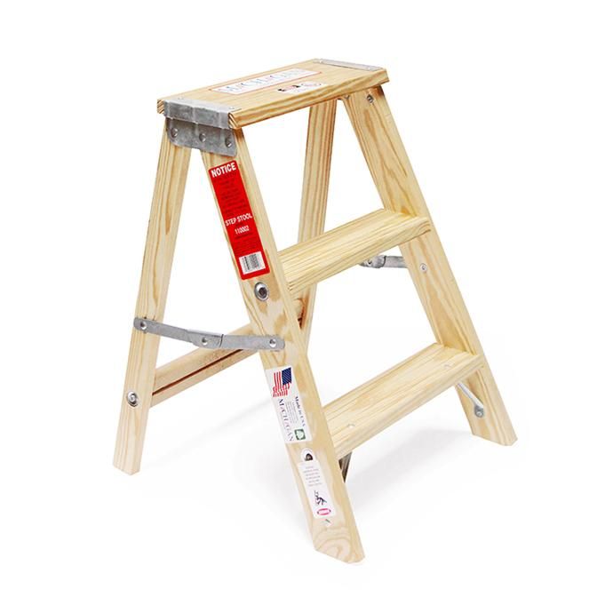 99044884 Michigan Ladder Company / Wood Step Ladder ウッドステップラダー - Size 2 01